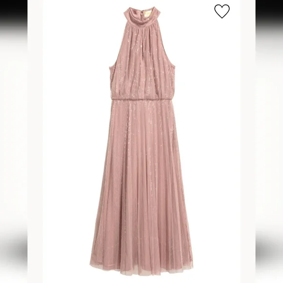 SZ6 NWT H&M Sequined Halter Dress - Picture 2 of 12